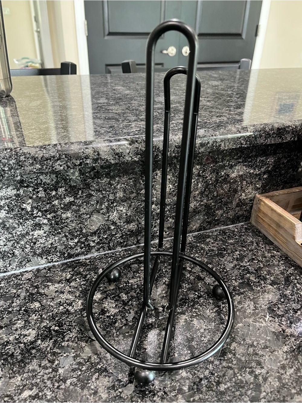 Black Metal Paper Towel Holder